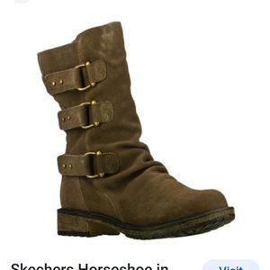 Sketchers Horseshoe green suede boots size 6.5